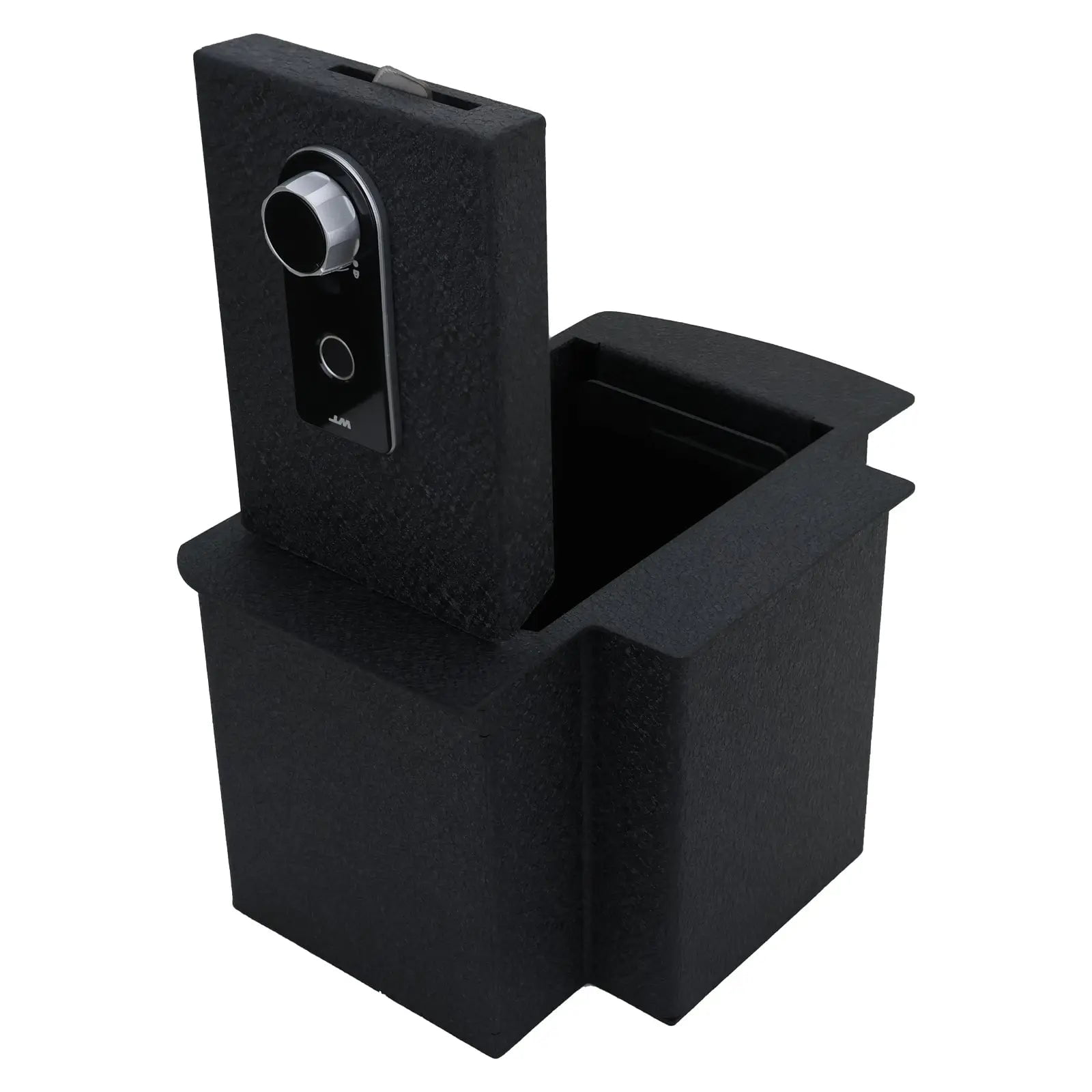 Console Safe Gun Safe for Car, WASAI Premium In-vehicle Console Gun Vault Lockbox Compatible with 2005-2015 Toyota Tacoma with Heavy Gauge Plate Steel, Fingerprint Lock with Key.