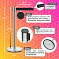 thumbnail image 2 of DuraSteel Crowd Control Stanchion Belt Barriers - Stainless Steel Stanchions with 6.5 Feet Black Retractable Belts - Heavy Duty Safety Barrier Stands & Line Dividers - 2 Set/Pack, 2 of 7
