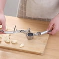 thumbnail image 5 of Ngxiha Garlic Press, 2-In-1 Stainless Steel Garlic Mincer and Crusher - Professional Zinc Alloy Heavy-Duty Garlic Press and Ginger Squeezer for Easy Kitchen Cleanup, 5 of 8