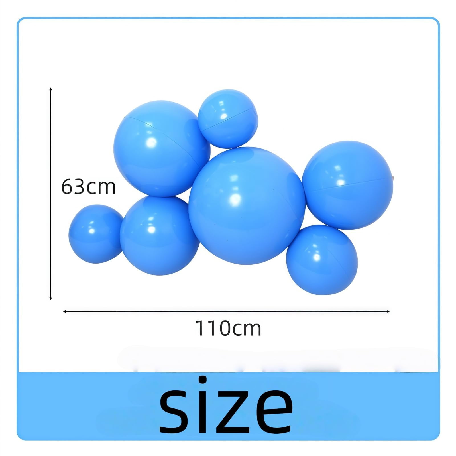 Reusable Balloon Garland,PVC Inflatable Balloon Arch Kit with Elastic Bands,7-Connected Balloons,Thickened & Durable One-Piece Design,Quick Setup for Birthdays,Weddings & Events