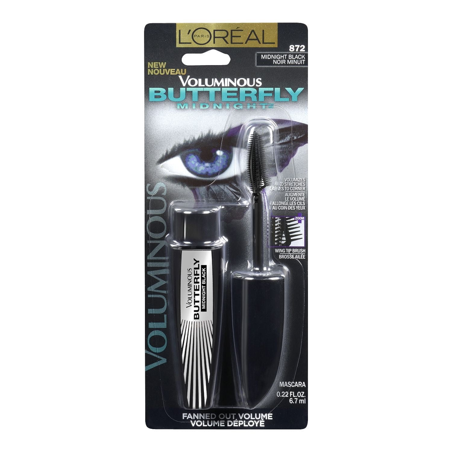 L'Oréal Paris Voluminous Butterfly, Mascara, 872 Midnight Black, 6.7 ML