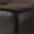 thumbnail image 5 of Pemberly Row Traditional Leather Cube Ottoman in Dark Brown, 5 of 5