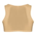 thumbnail image 5 of YONGHS Mens Oil Silk Sleeveless Elastic Body Shapewear Vest Sport Breathable Crop Top Tee Coffee L, 5 of 7