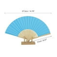 thumbnail image 2 of Unique Bargains 1 Pc Portable DIY 7-Inch Blank Folding Fan for Masquerade Bamboom Paper Blue, 2 of 5