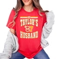 thumbnail image 5 of Go Taylor's Husband Shirt for Women & Girls Funny Football Game Day Tee with Wedding Rings Vintage Red Shirt Large, 5 of 7