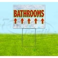 thumbnail image 1 of Bathrooms Arrow (18" x 24") Yard Sign, Includes Metal Step Stake, 1 of 6
