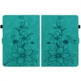 thumbnail image 1 of XYX Tablet Case for Kindle Fire HD 10 (11th Generation, 2021 Release), Lily Flower Pattern PU Leather Multiple Viewing Angles Stand Slim Folio Tablet Cover (Green), 1 of 7