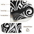 thumbnail image 6 of 5'x7' Area Rugs for Living Room Bedroom, Polynesia Texture Washable Rug Carpet Runner Indoor Outdoor, Vintage Floral Tribe Abstract Art Black Non Slip Floor Mats Area Rug for Kitchen, Nursery, 6 of 8