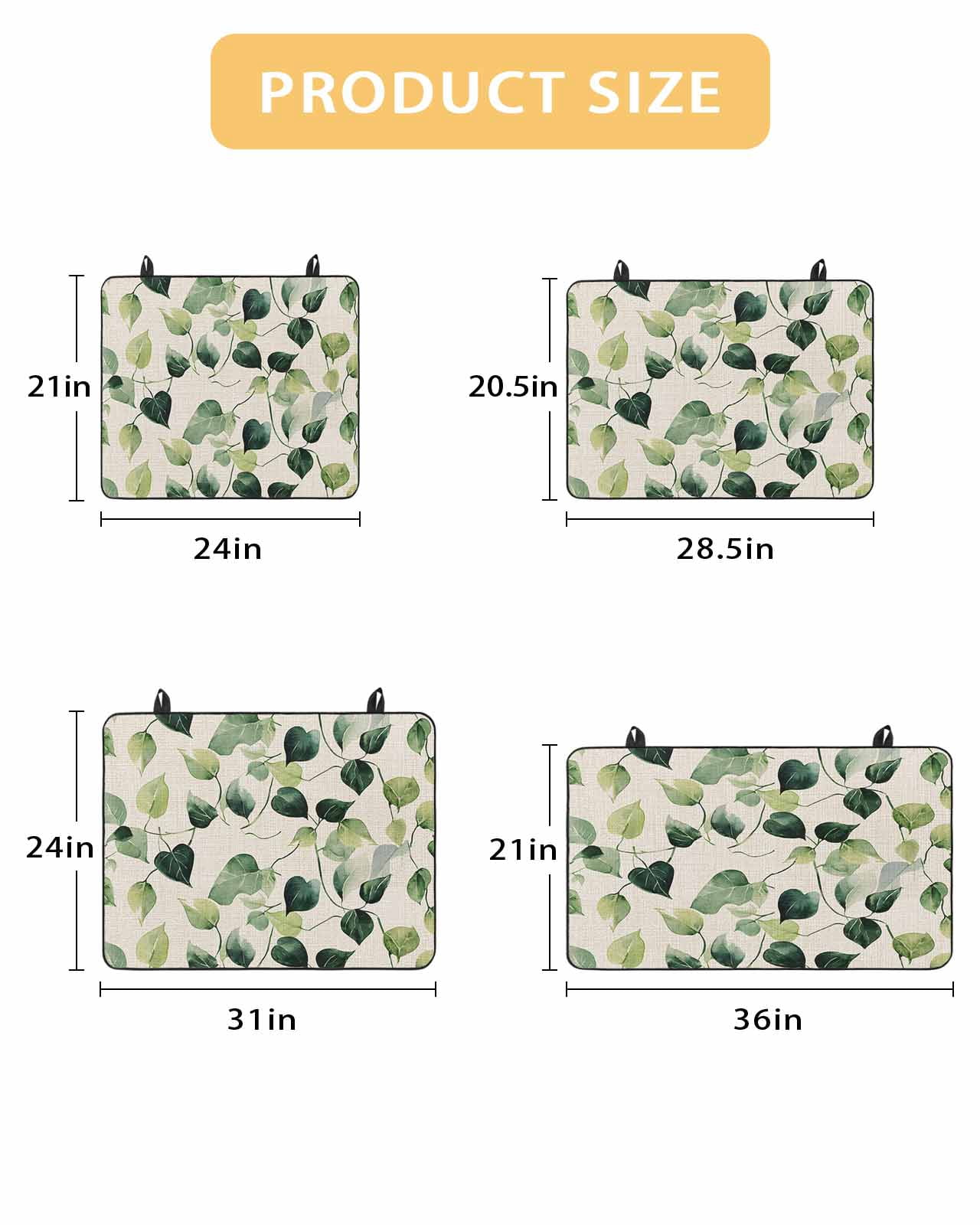nqOlkjepod Large Induction Cooktop Protector Mat 36"x21", Green Leaves Stove Top Covers for Electric Stove, Spring Watercolor Abstract Plants Stove Burner Cover Mats, Glass Top Stove Cover