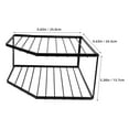 thumbnail image 2 of OUNONA Black Metal Corner Shelf Organizer for Kitchen Countertop with Double Layer Storage, 2 of 8