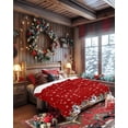 thumbnail image 4 of Flannel Throw Blanket for Couch Sofa Bed,Christmas Snowman Snowflake on Red Soft Cozy Warm Fuzzy Blanket 60x80in,Lightweight Fleece Blanket, 4 of 6