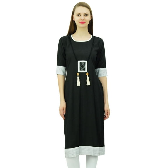 Bimba Women Rayon Tunic 3/4 Sleeve Chic kurti Kurta Indian Ethnic Dress