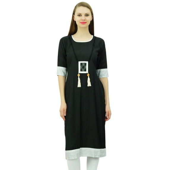 Bimba Women Rayon Tunic 3/4 Sleeve Chic kurti Kurta Indian Ethnic Dress