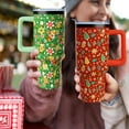 thumbnail image 3 of 40 oz Christmas Tumbler with Handle and Straw 40oz Double Insulated Stainless Steel Cup Christmas Travel Mugs Last Minute Christmas Gift Ideas, 3 of 6