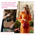 thumbnail image 5 of Uxcell Cute Initial Letter Keychain for Bag Backpack Purse Car Keys Purple Letter E, 5 of 7