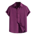 thumbnail image 2 of Men's Novelty Shirts Lapel Button Down Graphic Short Sleeve Casual Breathable Tees Lapel Button Tops, 2 of 6