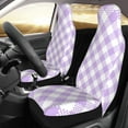 thumbnail image 4 of ZNDUO Purple Abstract Plaid Texture Pattern Car Seat Covers, Breathable Polyester Universal Seat Covers for Cars, 2PCS Car Seat Covers Front Seats Only, 4 of 8