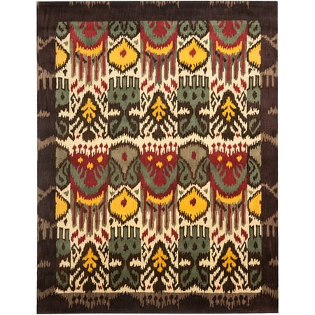 Safavieh Ikat Anderson Hand Tufted Wool Area Rug, Cream and Brown