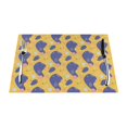 thumbnail image 1 of XMXT 1 Pcs Woven Placemats, Yellow Abstract Geometric Elements Stain Resistant Anti-Skid Placemat for Kitchen Table, 12 x 18 inches, 1 of 6
