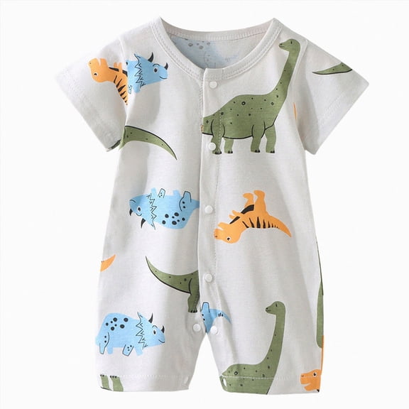 NIEWTR Newborn Infant Baby Romper Short Sleeve Soft Casual Jumpsuit Breathable Playsuit 0-24 Months Clothes Baby Pajamas(A-AG,18-24 Months)