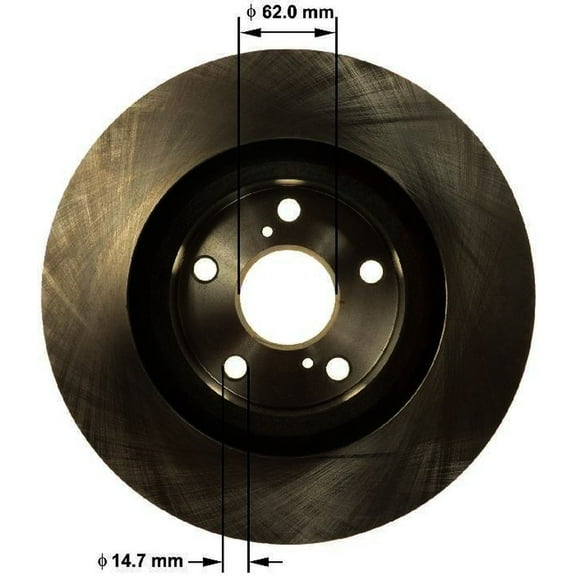 Bendix Brakes Disc Brake Rotor PRT6155 Fits select: 2013-2017 TOYOTA CAMRY, 2012-2018 TOYOTA AVALON