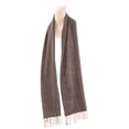 thumbnail image 2 of Cashmere Feel New England Plaid Scarf - 100% Acrylic - Super Soft - Gold Brown, 2 of 7