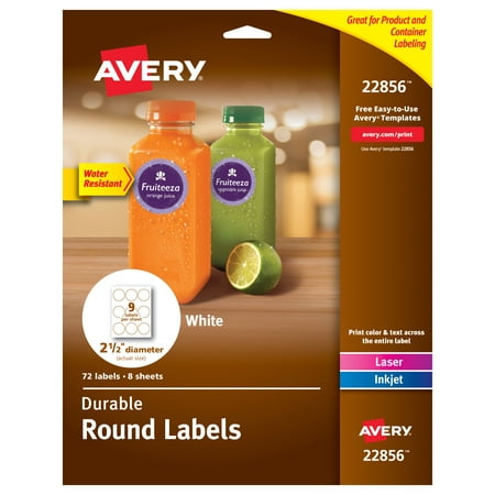 Avery Round Labels for Laser & Inkjet Printers, 2.5