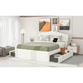 thumbnail image 4 of Miekor Furniture Queen Size Upholstered Platform Bed with 4 Drawers and 2 USB, Beige BS8993, 4 of 6