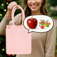 thumbnail image 5 of Portable Felt Tote Bag Cute Gift Bag for Kids Suitable for Christmas Baby Shower Birthday Holiday Party (Pink), 5 of 6