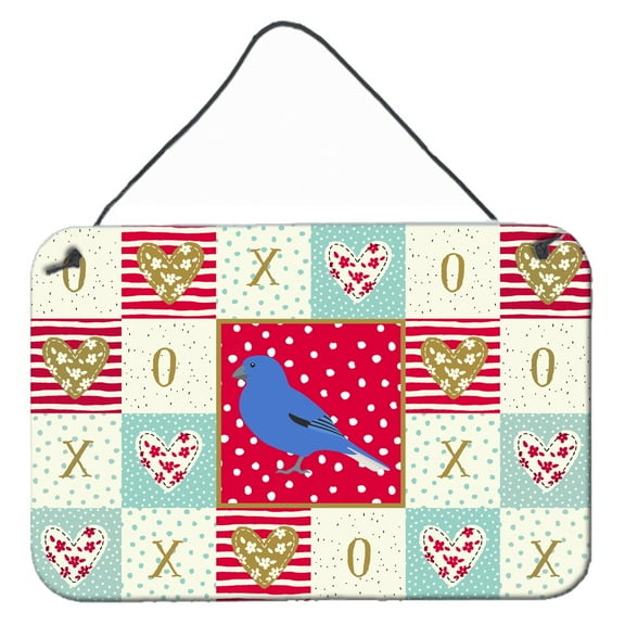 Carolines Treasures CK5510DS812 Bunting Love Wall or Door Hanging Prints 8x12 multicolor