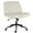 PU+PVC - Beige - With Wheels, variant on MCQ Office Chair, Height-Adjustable Swivel Chair with Wide Padded Seat and Wheels, Linen Fabric in Beige, for Home Office​