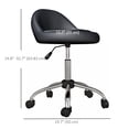 thumbnail image 3 of HOMCOM Salon Stool Adjustable Swivel Massage Spa Beauty Stool Black, 3 of 10