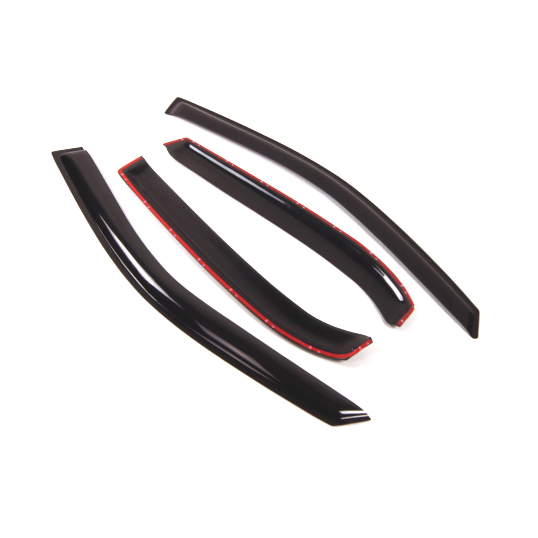 Tuningpros WD2-065 Outside Mount Window Visor Deflector Rain Guard Dark Smoke 4 Pcs Set For 2010-2017 Chevrolet Equinox