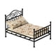 thumbnail image 2 of Cama de casa de muñecas Juego de simulación Decoración de casa de muñecas Escena de bricolaje Accesorio de casa de muñecas Negro, 2 of 9