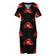 thumbnail image 4 of Vestido de fiesta holgado con bolsillos para mujer vestido de ciencia ficción doble característica labios, 4 of 7