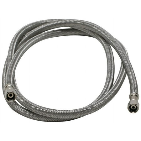 Fluidmaster 12IM72 Braided Stainless Steel Ice Maker Connector, 1/4" Comp x 1/4" Comp, 72" Length