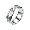 thumbnail image 1 of Minnieouse Anillo para hombre, joyería de mano portátil chapada en acero inoxidable, decoración de vestimenta informal, círculo, regalo para Ropa, zapatos y accesorios Miscelánea Plata Talla 8, 1 of 6