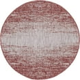 thumbnail image 3 of Unique Loom Outdoor Modern Collection Area Rug - Ombre (4' 1" Round Rust Red/Gray), 3 of 7