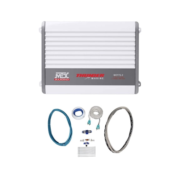MTX WET75.2 200 Watt 2-Channel Marine Amplifier Amp Kit For Boat/ATV/UTV/RZR