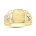 thumbnail image 2 of AFFY Cross Signet Ring Two Tone In 14K Yellow Gold Over 925 Sterling Silver, Ring Size 8, 2 of 4