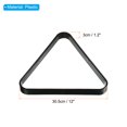 thumbnail image 2 of Uxcell Billiard Ball Triangle Rack, Plastic Snooker Pool Ball Rack Holder Pool Ball Racks Black, 2 of 5