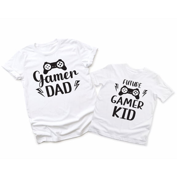 Gamer Dad Men's T-Shirt Videogame Funny Graphic Future Gamer Kid Toddler Shirt Youth