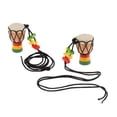 thumbnail image 3 of Mini Batteur Classique en Bois Djembe Percussion Tambour Africain Collier Pendentif B, 3 of 9