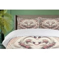 thumbnail image 4 of Ambesonne Vintage Romantic Duvet Cover Set, Doves and Roses, King, Pale Pink Pale Cadet Blue, 4 of 6