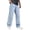 Light Blue, variant on Men's Baggy Wide Leg Striped Skater Y2k Oversized Streetwear Denim Pants