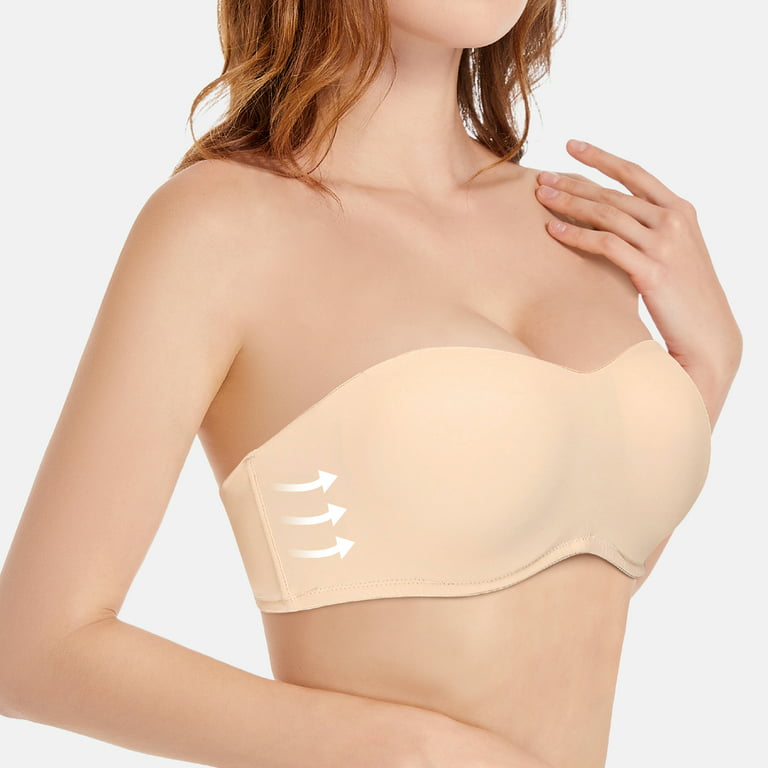 YANDW Strapless Full Coverage Push Up Removable Pads Multiway