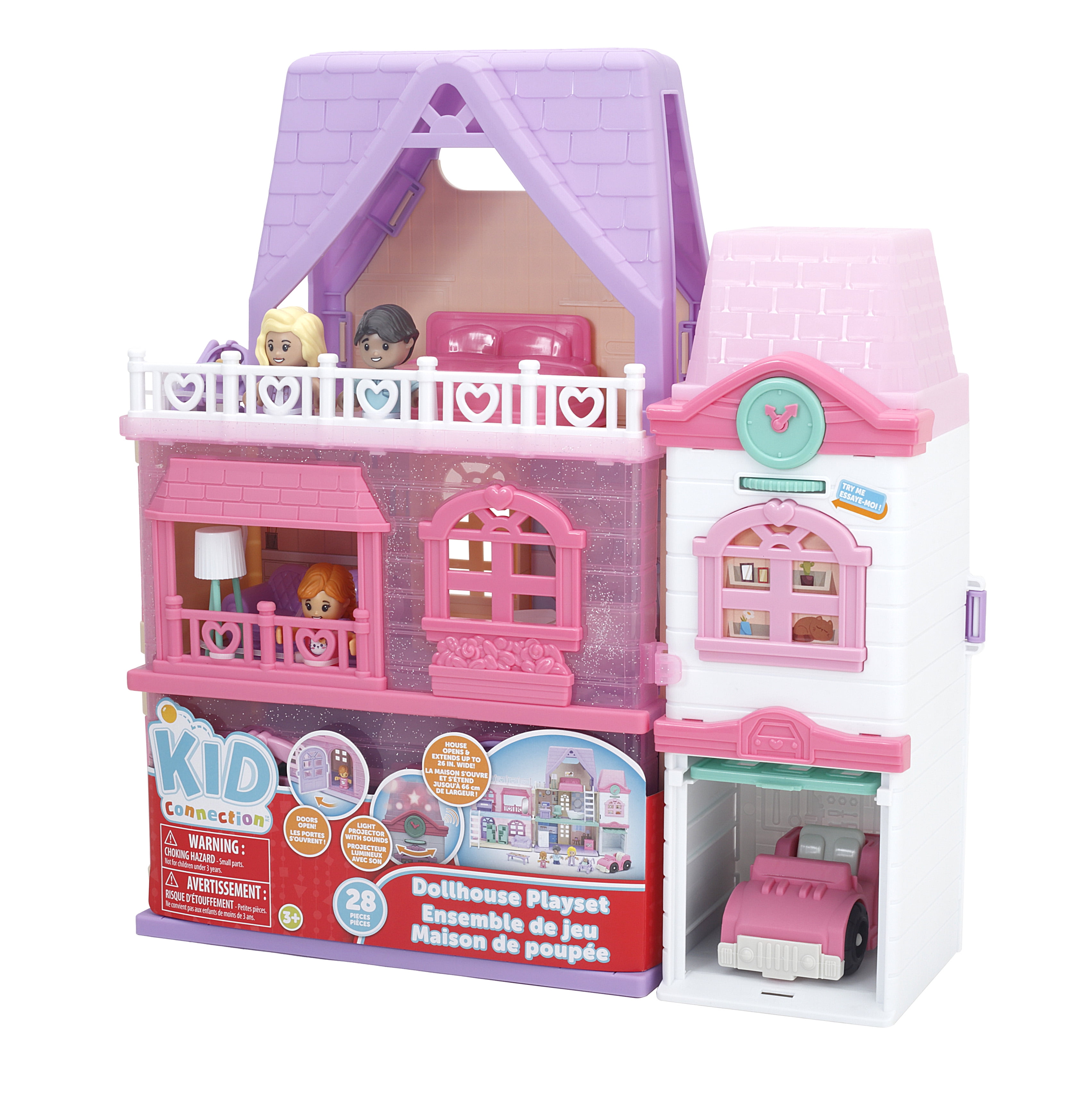 Kid Connection Doll House Play Set, 28 Pieces, KID CONNECTION PL DOLL HOUSE
