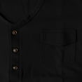 thumbnail image 4 of Men Summer Tops Men's Plus Size Summer Casual Buckle Slim Short Sleeve T Shirt V Neck Pocket Top Athletic Long Sleeve Comfortable Loose Fit Neck Top Long Striped Shirt Little Year Fit Mens Black 2XL, 4 of 6