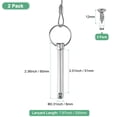 thumbnail image 3 of Uxcell 2-Pack Quick Release Pins, 1/4"(6mm) Diameter, 1.06"(27mm) Usage Length Bimini Top Pin W/Lanyard & Screws, 1.57"(40mm) Long Hardware Pins, 3 of 6