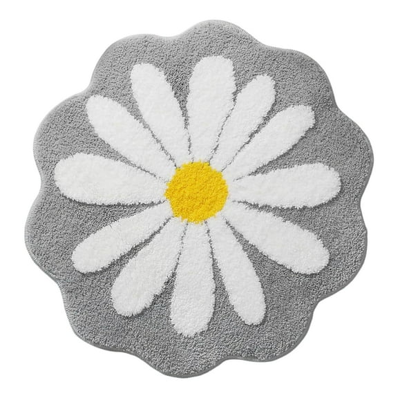 Carpet, Door Mat - Loetky Cute Mat Flower Rug Water Absorption Non Mat Soft Machine Wash Rug Mat for Bedroom Kitchen Bathroom Toilet Floors 25.6 X 25.6 Inches, a Carpet